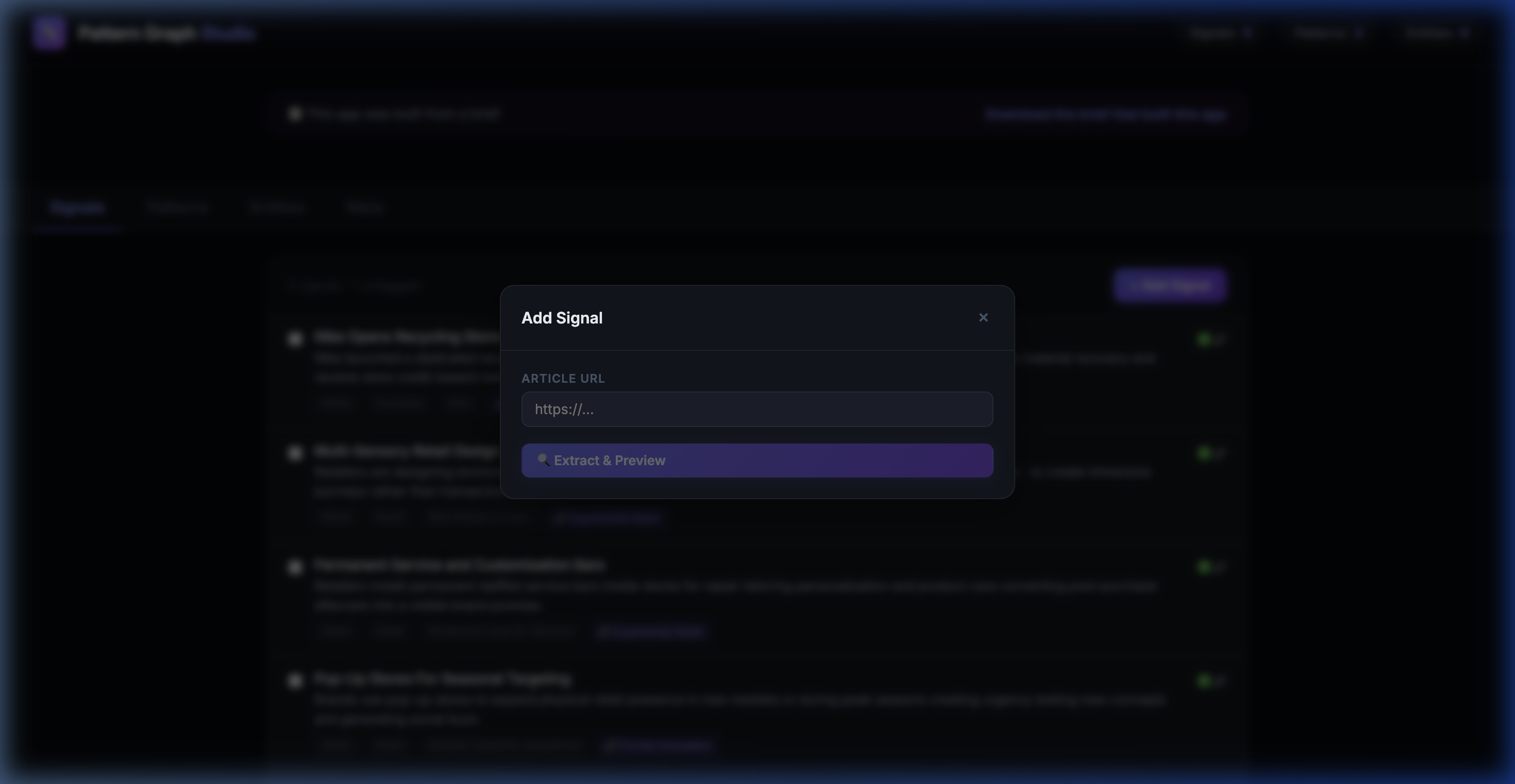 Add Signal form